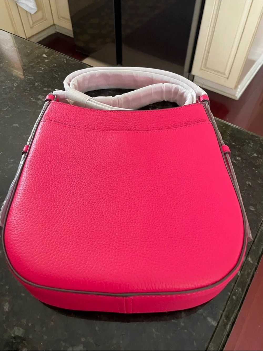Kate Spade New York Hot Pink Pebbled Leather Shoulder Bag